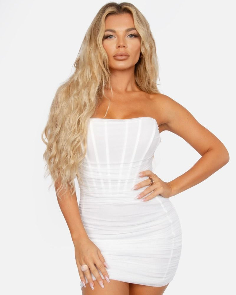 Larissa Corset Dress (WHITE) – Vanilla Bella Boutique