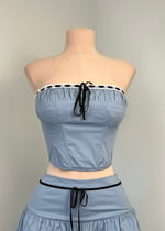 Kaiya Skirt Set TOP (SLATE BLUE)