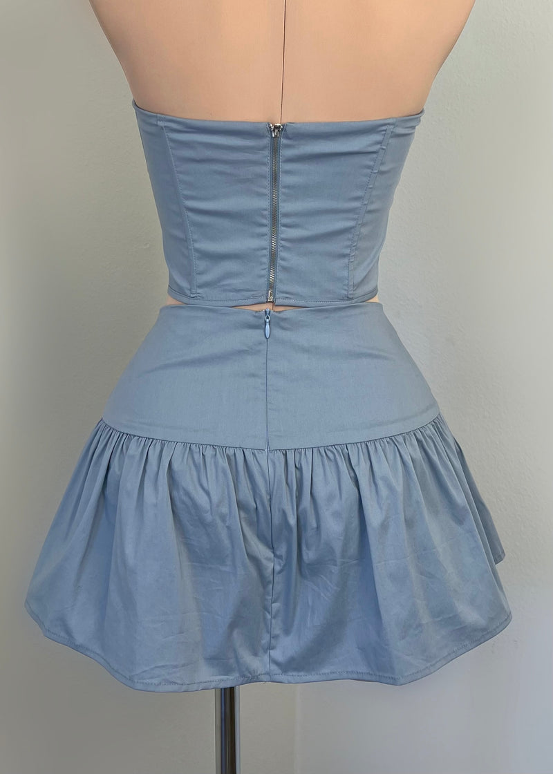 Kaiya Skirt Set BOTTOM (SLATE BLUE)