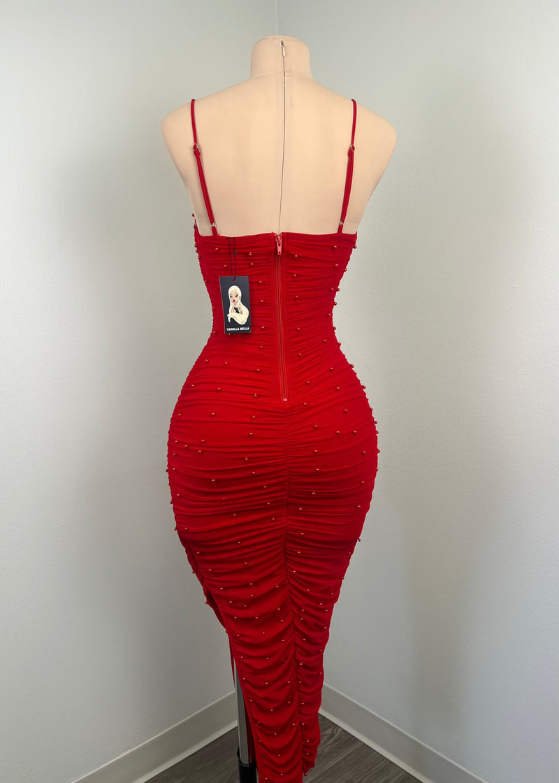 Pearl Maxi Dress (RED)