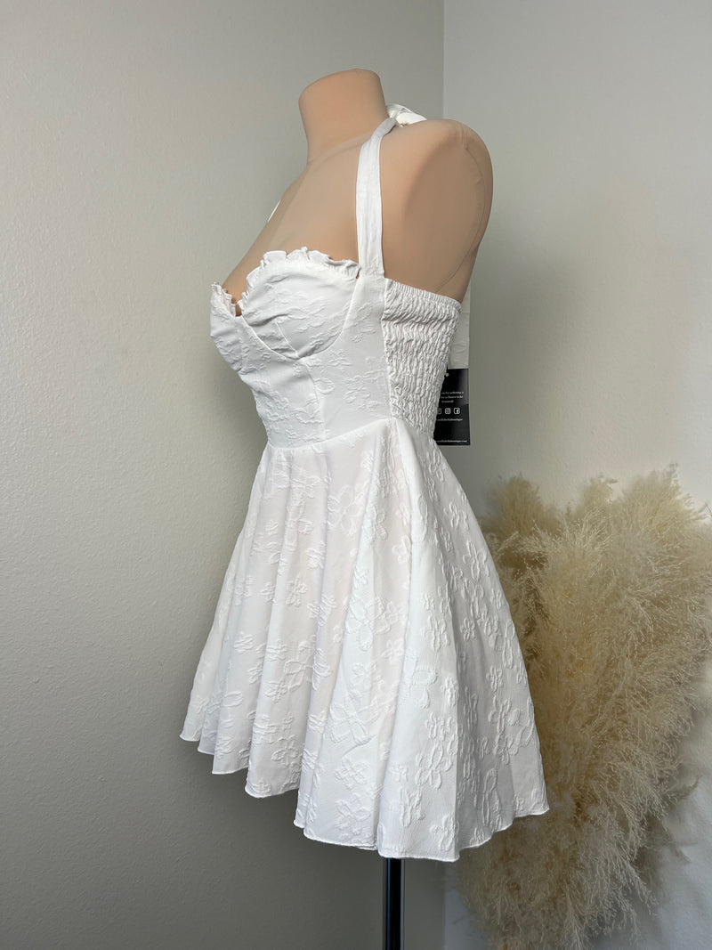 Julianna Mini Dress (WHITE FLORAL)