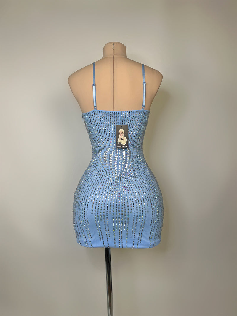 Megan Crystal Dress (BABY BLUE)