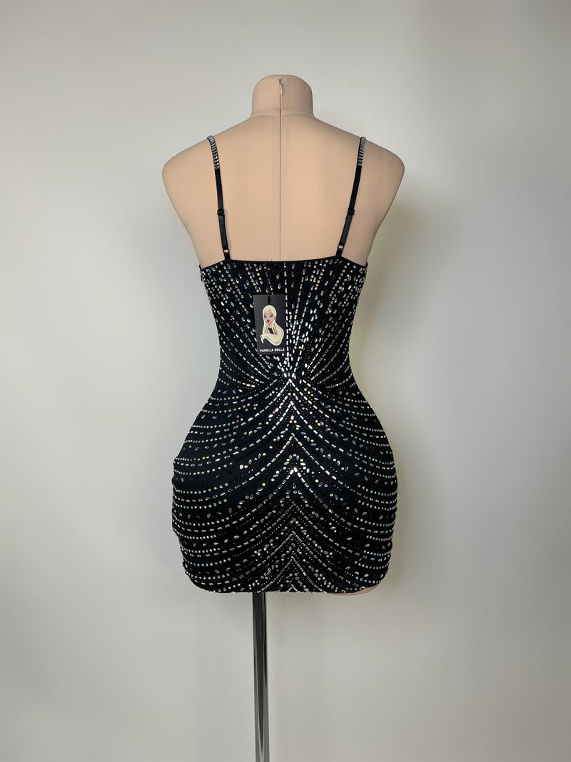 Veronica Crystal Dress (BLACK)