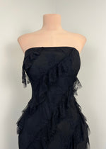Talia Ruffle Maxi Dress (BLACK)