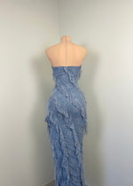 Talia Ruffle Maxi Dress (SLATE BLUE)
