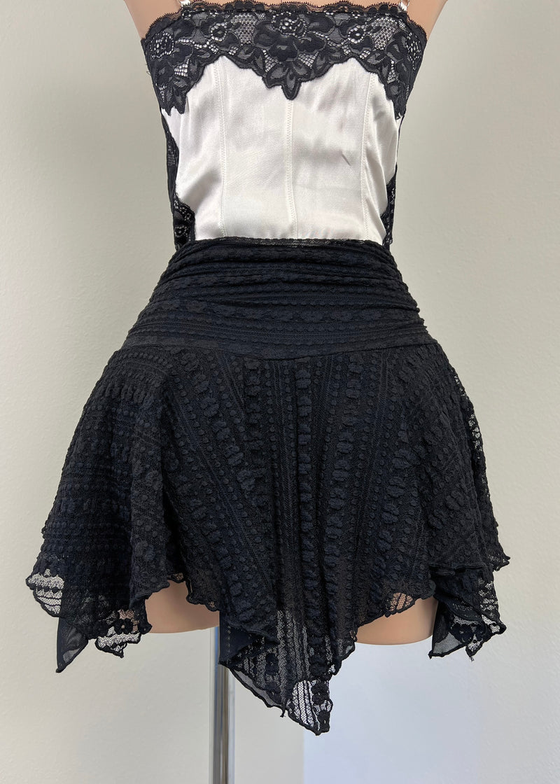 Allie Lace Mini Skirt (BLACK)