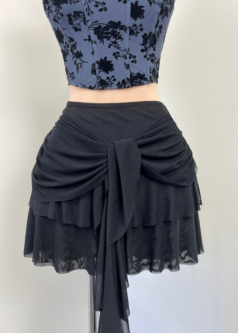 Alexa Mesh Mini Skirt (BLACK)