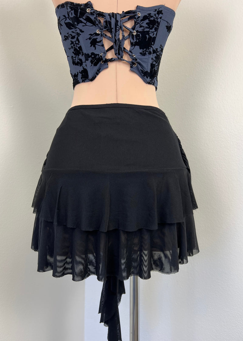 Alexa Mesh Mini Skirt (BLACK)