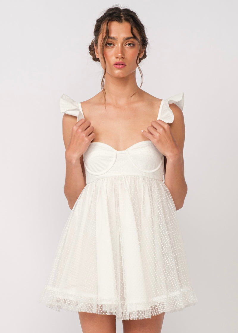 Lyra Mini Dress (WHITE)
