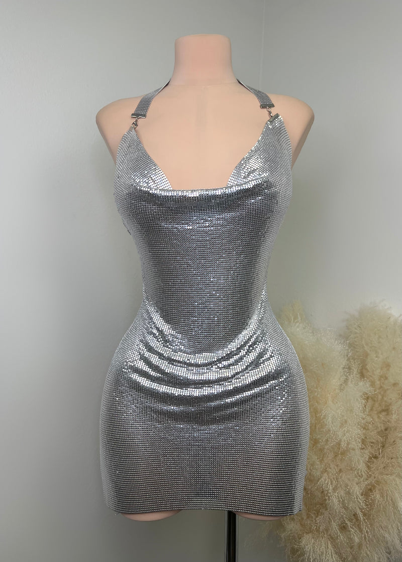 Tiffany Chainmail Dress (SILVER)