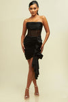 Gina Corset Dress (BLACK)