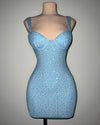 Josephine Rhinestone Dress (BLUE)