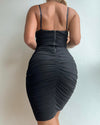 Betty Midi Dress (BLACK)