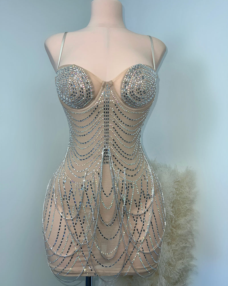 Nova Crystal Dress (NUDE)