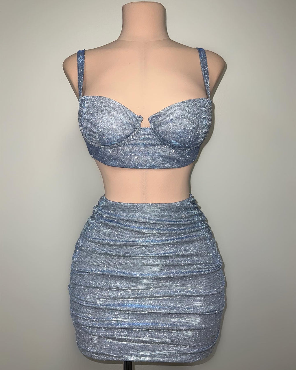 Erin Skirt Set (ICE BLUE) – Vanilla Bella Boutique