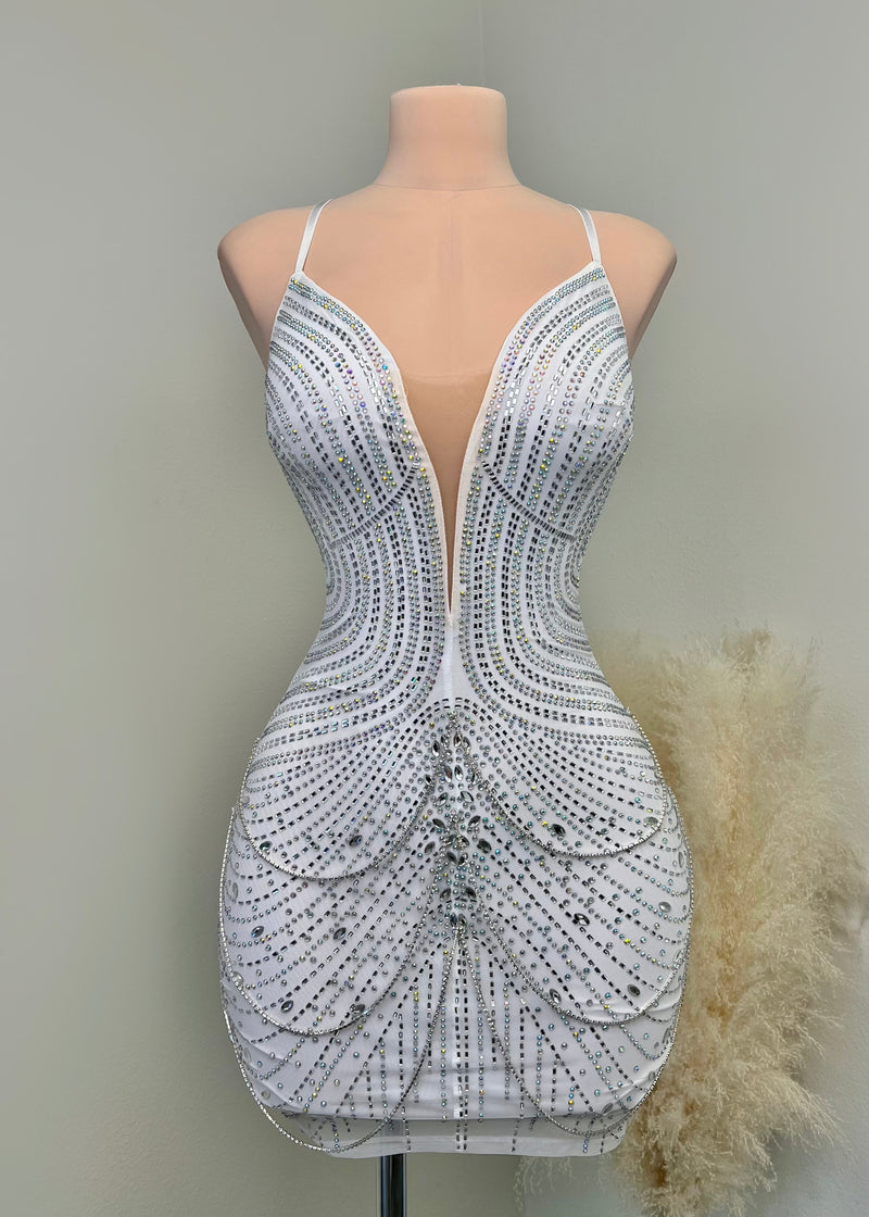 Jeanna Crystal Dress (WHITE)