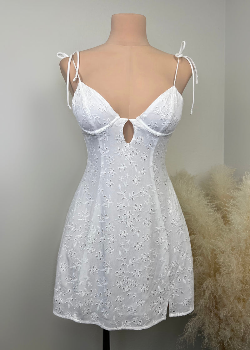 Astrid Mini Dress (WHITE) – Vanilla Bella Boutique